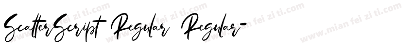 ScalterScript Regular Regular字体转换